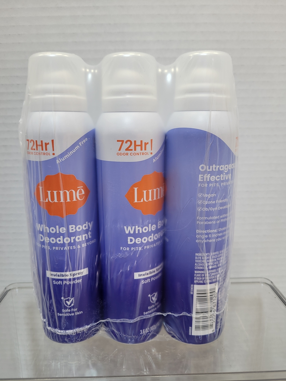 Lume Whole Body Deodorant - Soft Powder - 3 Pack